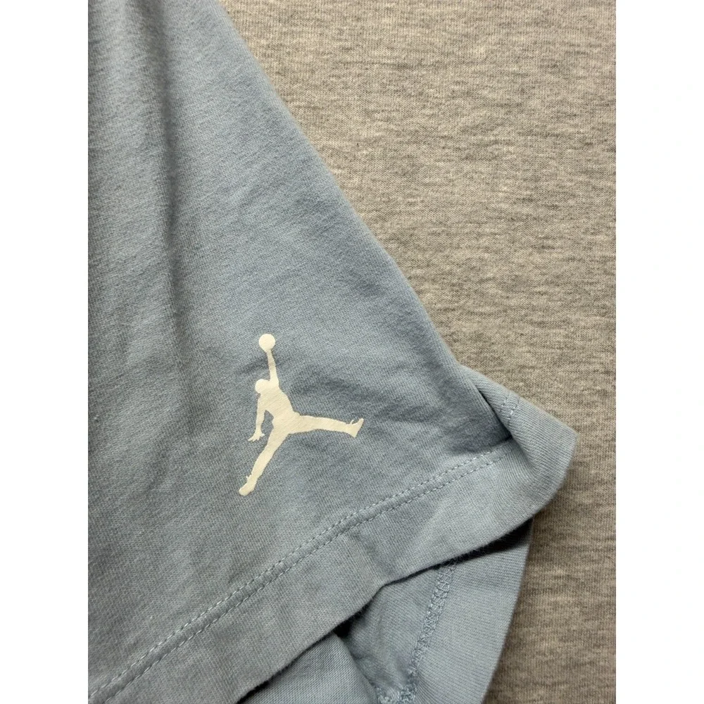 Air Jordan Flight MVP T Shirt Mens Large Light Blue Graphic Script Spellout Logo